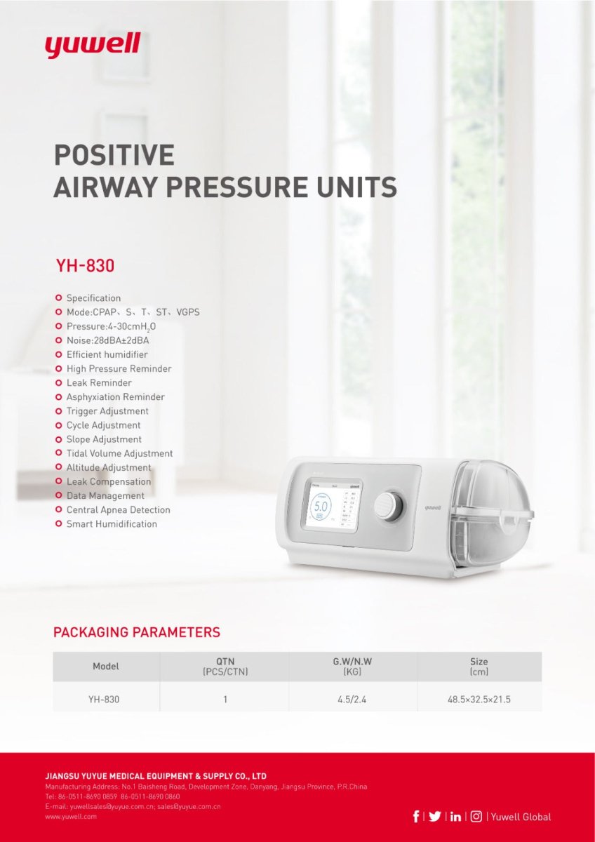 Bpap ST-A Yuwell YH-830 - ProMedical Oxygen